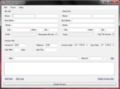 Easy Invoice Creator 3.5.1.12 Free Download