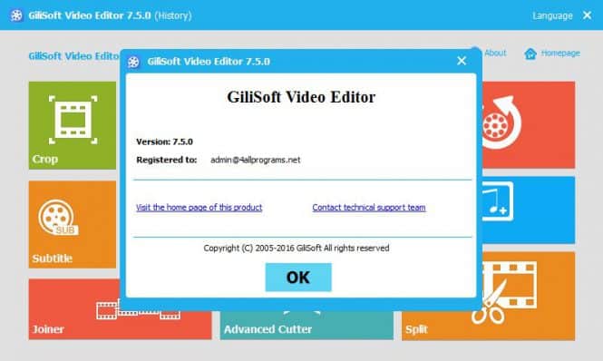 gilisoft video editor 7.5.0 key