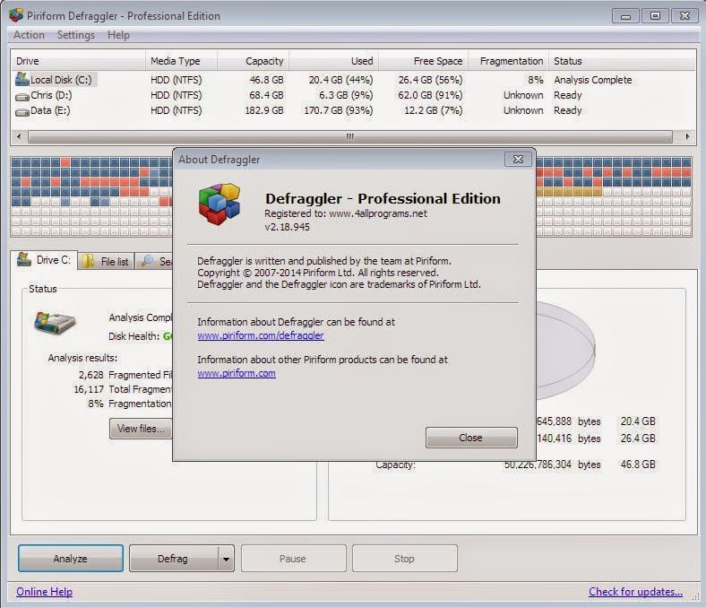Defraggler Professional v2.18 Free Download Full