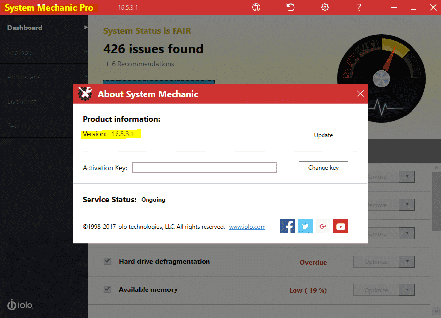 system mechanic 15.5.0.61 activation key