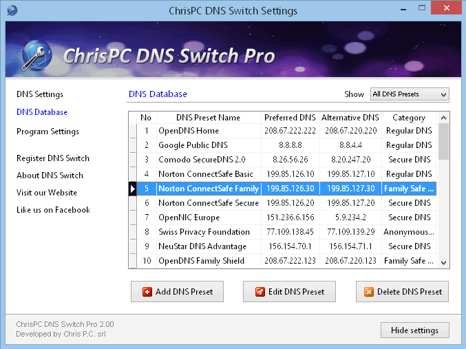 ChrisPC DNS Switch Pro 4.30 Full
