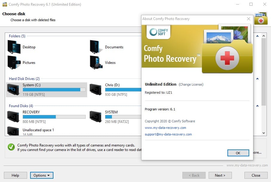 Comfy Photo Recovery 6.1 Free Download