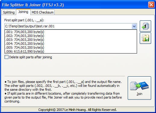 File Splitter Joiner 3.3 Free Download