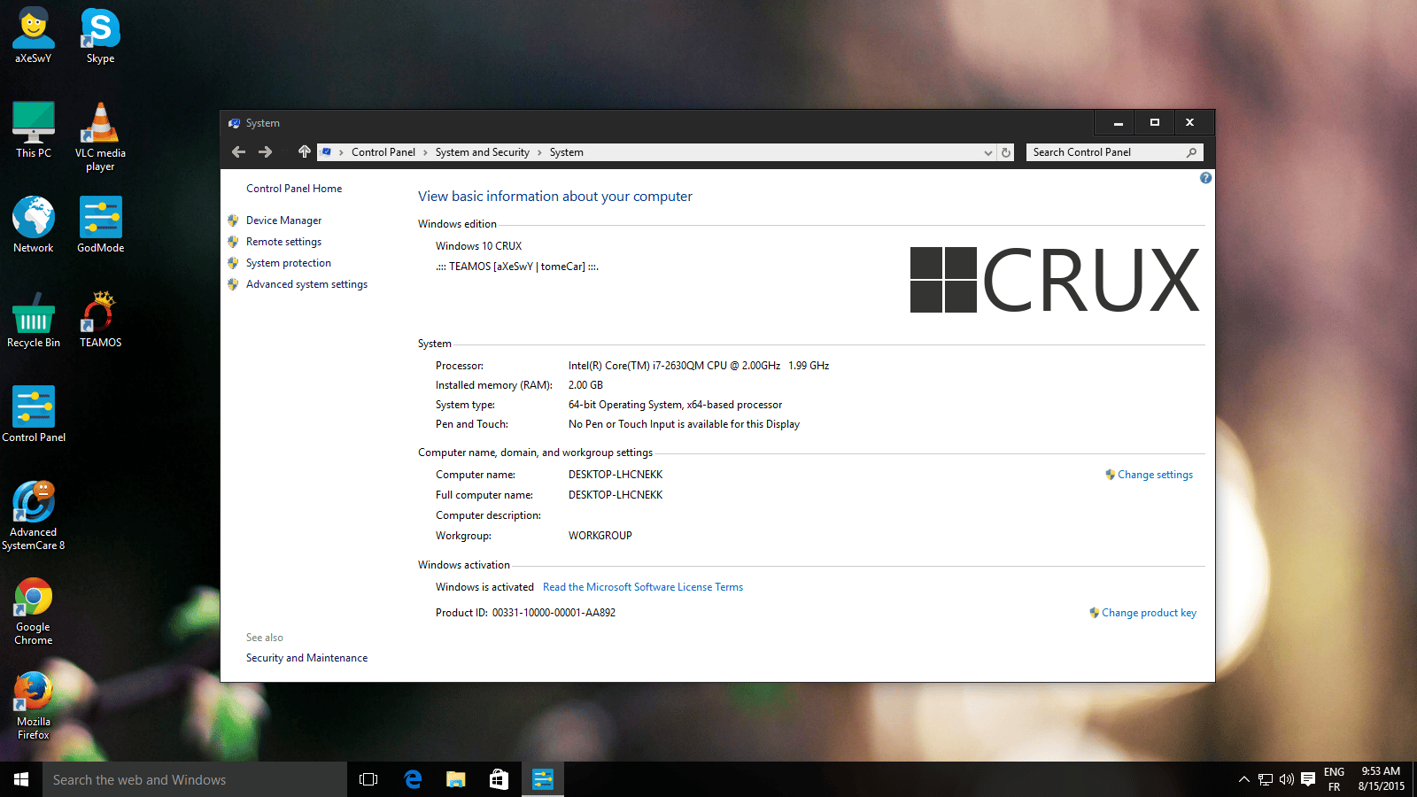 Windows 10 CRUX 64-Bit Full Activated