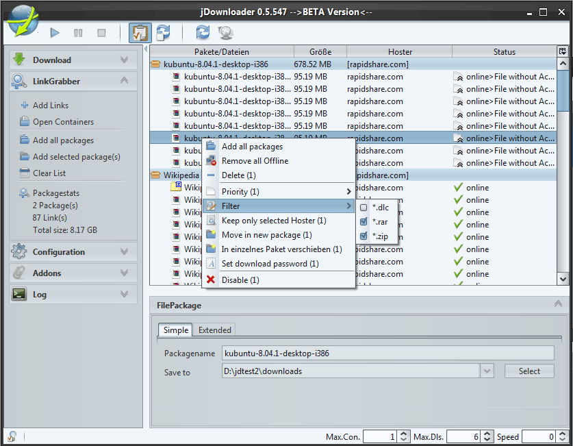 JDownloader 2.0.1 Free Download