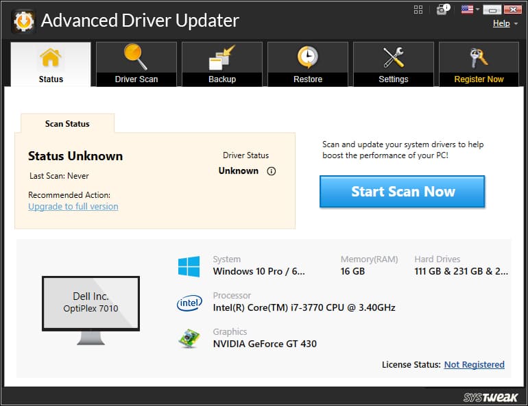 Advanced Driver Updater Free Download